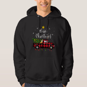 Veste À Capuche Vintage Merry Christmas Tree on Car Butiflo Plaid