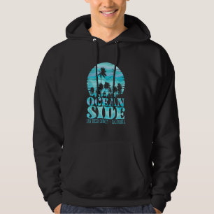 Veste À Capuche Vintage Oceanside San Diego Palmiers Vibes de Surf