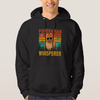 Veste À Capuche Vintage Retro Pomeranian Whisperer Funny Dog Sungl