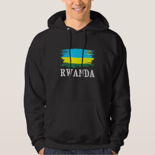 Veste À Capuche Vintage Rwanda Drapeau J'aime Rwanda