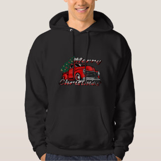 Veste À Capuche Vintage Vieux Camion Rouge Joyeux Noël - Camion Ro