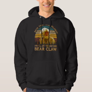 Veste À Capuche Vintagea Vieux Homme Ours Claw Avec Citation Je Vo