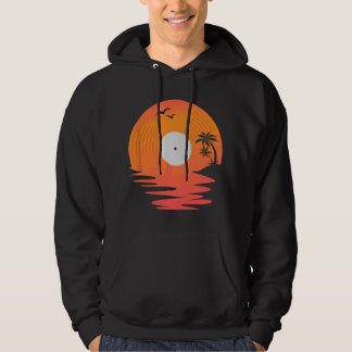 Veste À Capuche Vinyl Record Retro Disk Sea Beach Turntables For D