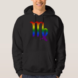 Veste À Capuche Virgo Lgbt Symbole Zodiaque Lgbt Rainbow Pride Gay