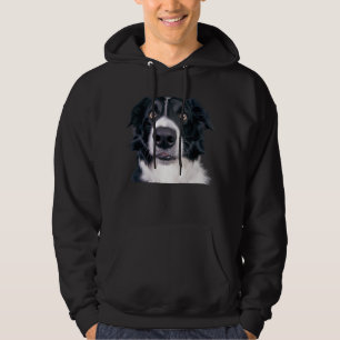 Veste À Capuche Visage de chien noir et blanc