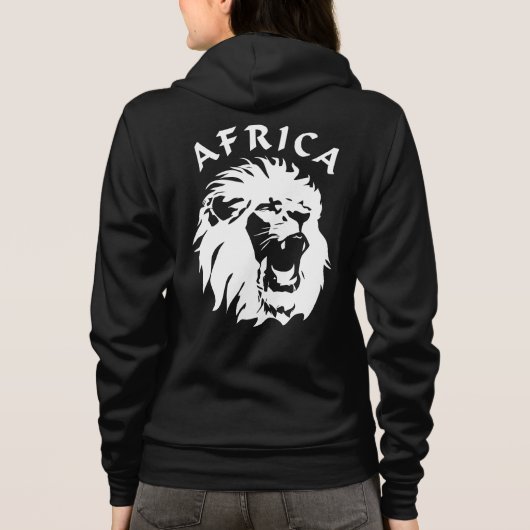 Veste À Capuche Visage du lion rugissant | Afrique (Dos)