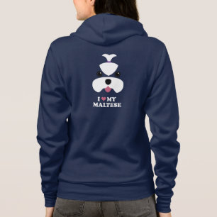 Veste À Capuche Visage gnangnan maltais avec le slogan