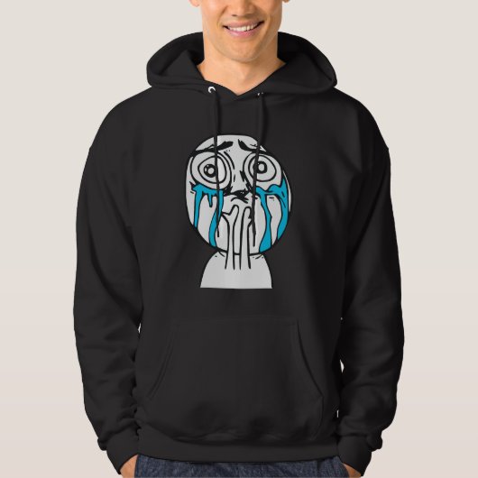 Veste À Capuche Visage mignon Meme de rage de surcharge de (Devant)