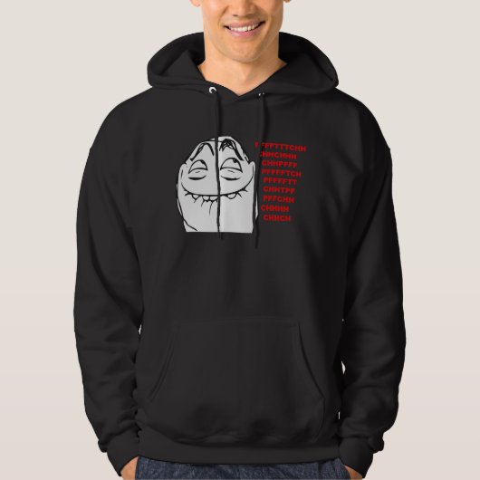 Veste À Capuche Visage riant Meme comique de rage de PFFTCH (Devant)