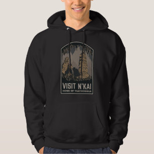 Veste À Capuche Visitez N'kai Travel Poster Lovecraft Tsathoggua