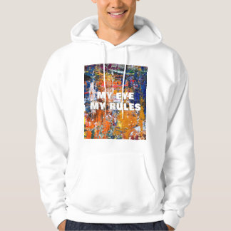 Veste À Capuche Vivid Abstraction - Huile Peinture Chaos sur la Pa