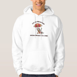 Veste À Capuche Vivre le rêve graphique squelette de plage sarcasm