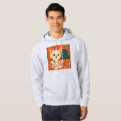 Veste À Capuche Voici Santa Claws! Drôle de chat de Noël (Devant entier)