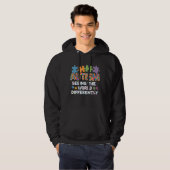 Veste À Capuche Voir le monde différemment Sensibilisation à l'aut (Devant entier)