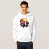 Veste À Capuche Voiture Musclée Graffiti (Devant entier)