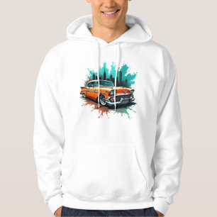 Veste À Capuche Voiture Rétro avec Style de Graffiti City Splash