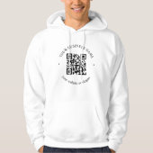 Veste À Capuche Votre code QR téléchargé avec texte circulaire mod (Devant)