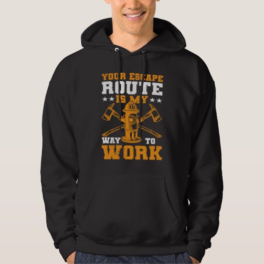 Veste À Capuche Votre itinéraire d'évacuation est mon chemin vers  (Devant)