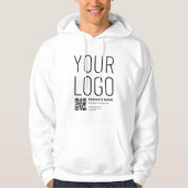 Veste À Capuche Votre logo avec QR code et texte modifiables (Devant)