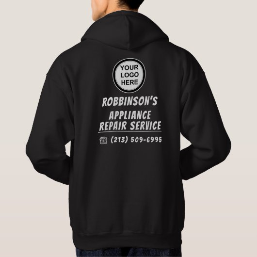 Veste À Capuche Votre logo ici Service Marqué élément promotionnel (Dos)