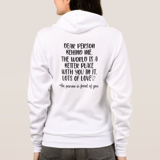 Veste À Capuche Vous améliorez le monde (Dos)