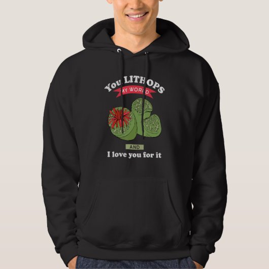 Veste À Capuche Vous Lithops Mon Monde Plante Succulente Lithops (Devant)