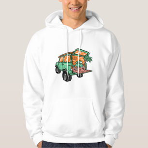 Veste À Capuche Vue sur la plage dans la voiture Illustration été