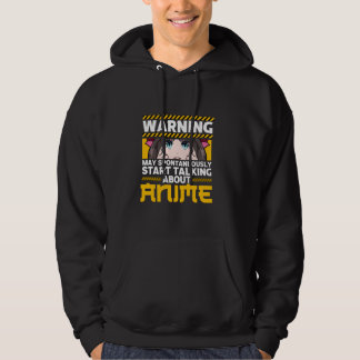 Veste À Capuche Warning May Spontaneously Talk About Anime Funny G