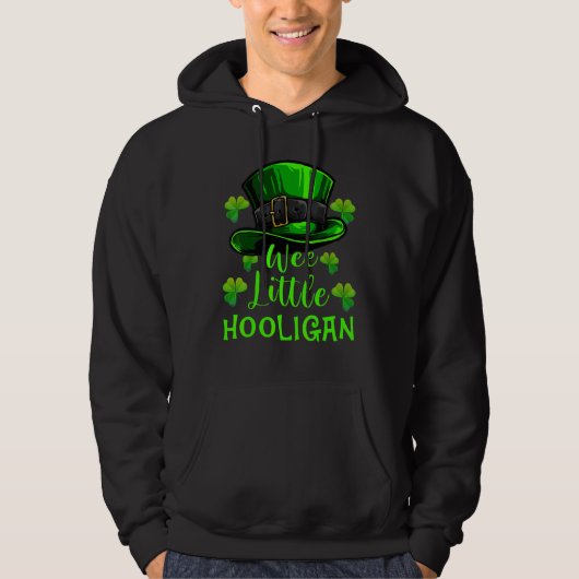 Veste À Capuche Wee Little Hooligan Shamrock Leprechaun St Patrick (Devant)