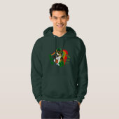 Veste À Capuche Welsh Corgi Jour de la Saint Patrick (Devant entier)