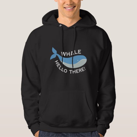 Veste À Capuche Whale Bonjour Là ! (Devant)