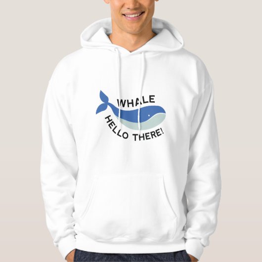 Veste À Capuche Whale Bonjour Là ! (Devant)