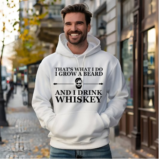 Veste À Capuche Whiskey cite avec de drôles de mots barbus