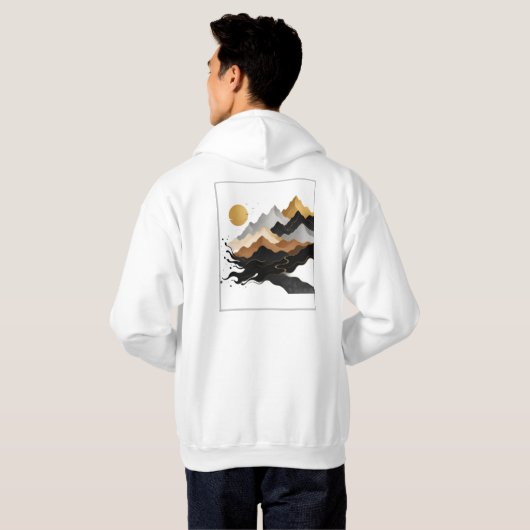 Veste À Capuche White & Gold Design Collection (Dos entier)