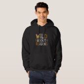 Veste À Capuche Wild About Reading Books Reader Lover Bookworm Lib (Devant entier)