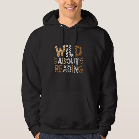 Veste À Capuche Wild About Reading Books Reader Lover Bookworm Lib (Devant)