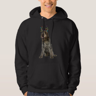 Veste À Capuche Wirehaired Pointing Griffon Reindeer Christmas Dog