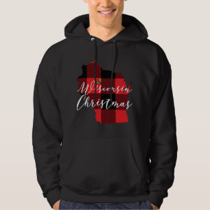 Veste À Capuche Wisconsin Christmas Buffalo Plaid State Holiday