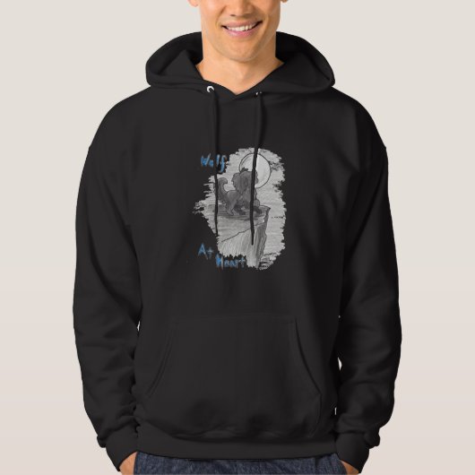Veste À Capuche Wolf au coeur (Devant)