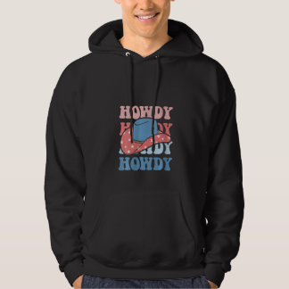 Veste À Capuche Womens Howdy Western Country USA Flag 4th of July