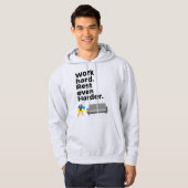 Veste À Capuche Work Hard Rest Even Harder Minimal Quote Design (Devant entier)