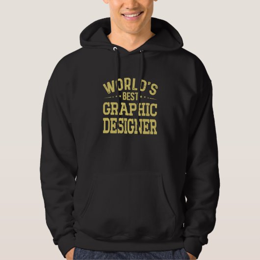 Veste À Capuche World's Best Graphic Designer Job Title Graphic De (Devant)