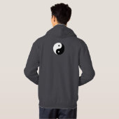 Veste À Capuche Yin Yang - noir blanc (Dos entier)
