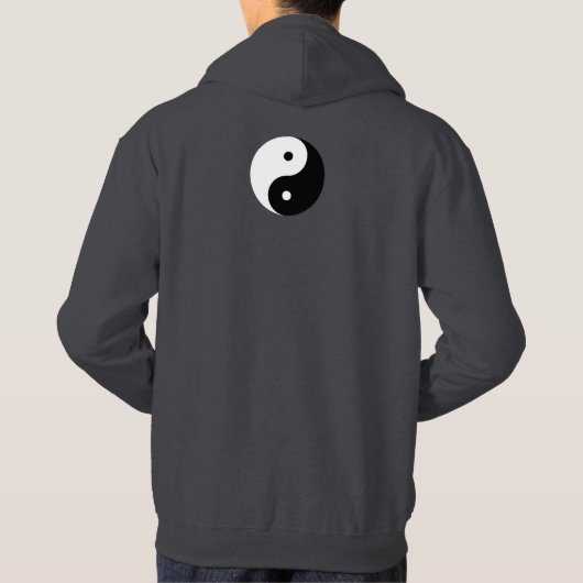 Veste À Capuche Yin Yang - noir blanc (Dos)