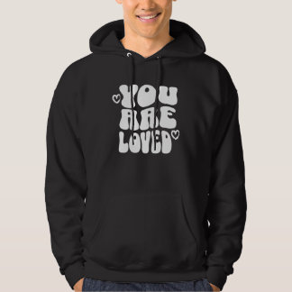 Veste À Capuche You Are Loved 60s Retro Feel Good Aesthetic Wavy W