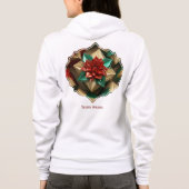 Veste À Capuche Yuletide Opulence : Threads dorés de Noël (Dos)
