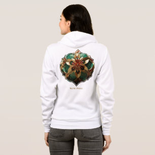 Veste À Capuche Yuletide Opulence : Threads dorés de Noël