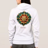 Veste À Capuche Yuletide Opulence : Threads dorés de Noël (Dos)