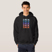 Veste À Capuche Zack de texte répété moderne (Devant entier)