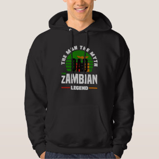 Veste À Capuche Zambien Zambie Drapeau zambien Fête des pères
